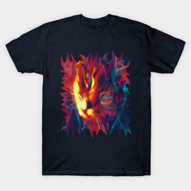 Heat Signature of the Gamma Ray Cat T-Shirt by distortionart